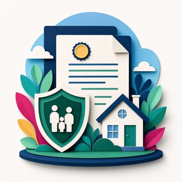 Illustrated estate plan protecting a family and home