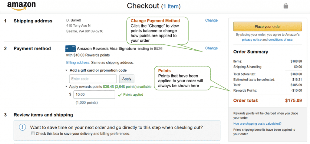amazon checkout