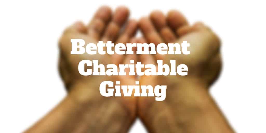 betterment charitable giving