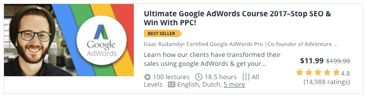 udemy course ultimate google adwords