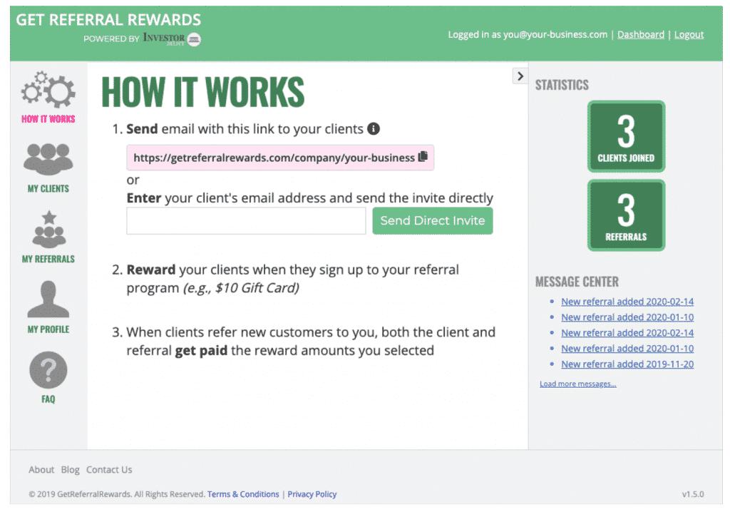get referral rewards how it works screenshot